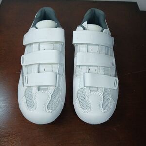 Tommaso Pista 100 Road Cycling Shoes Womens 8.5 White Silver Performance Bike
